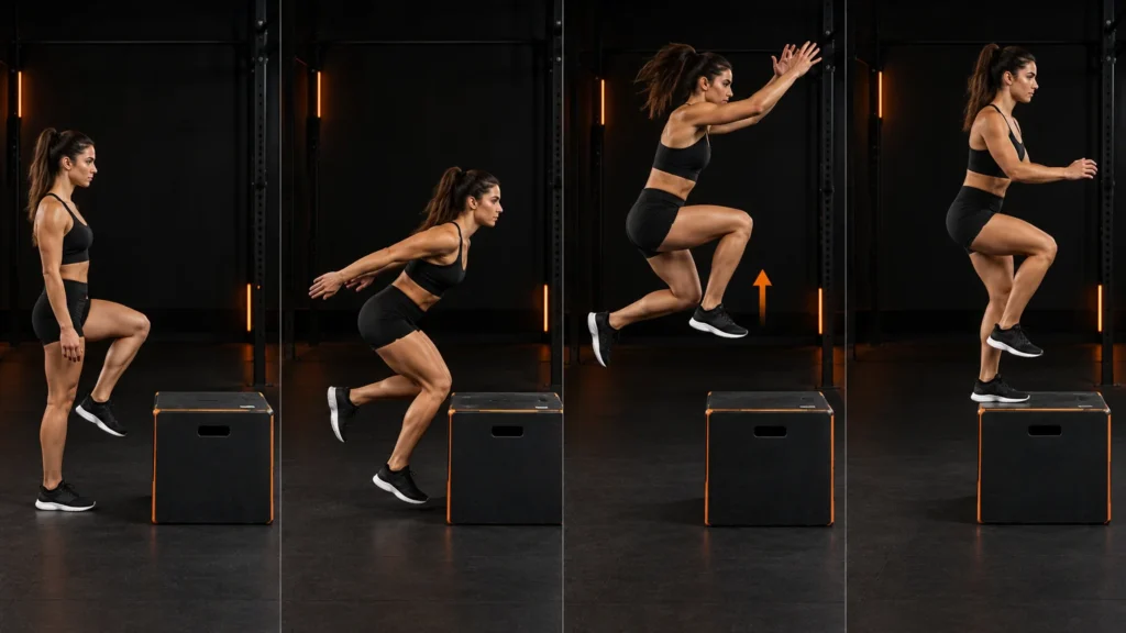 Single-Leg Box Jump exercise technique